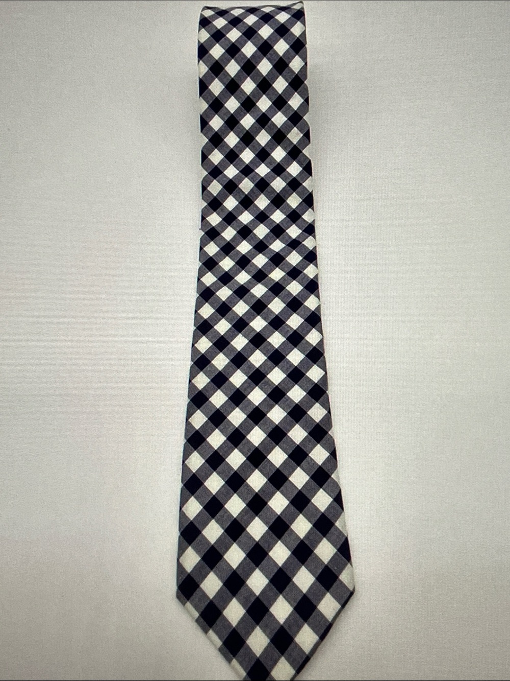 J. Crew Black and White Gingham Tie